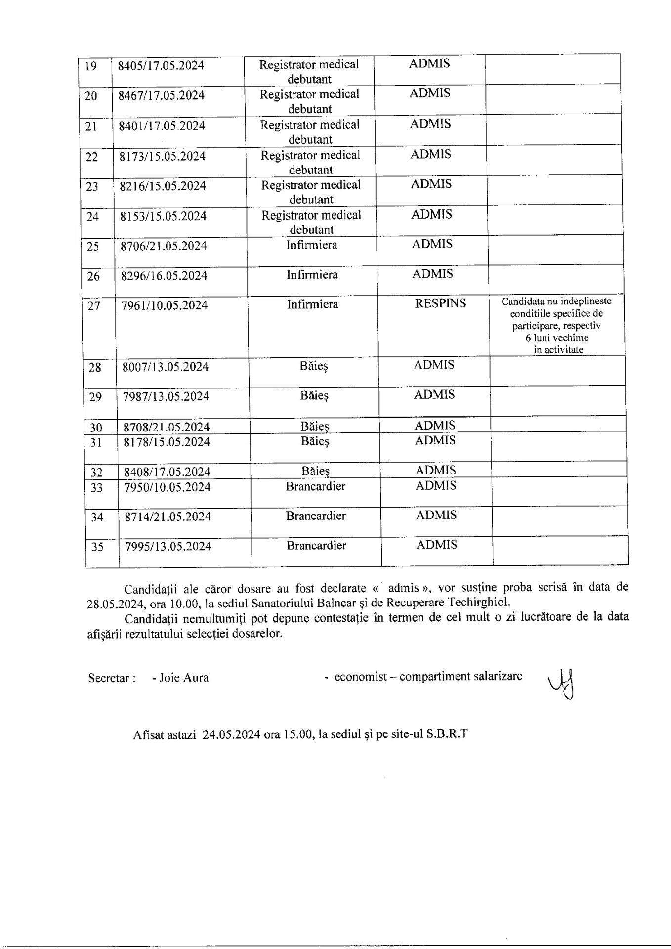 Rezultat selectie dosare personal medical 2 Page 2